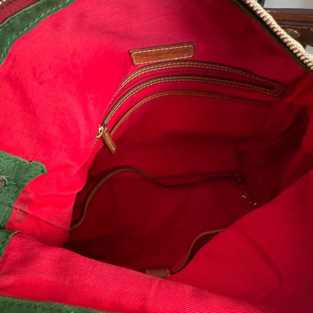 Dooney & Bourke Tan and Brown Monogram Tassel Shoulder Bag - Picture 7 of 10